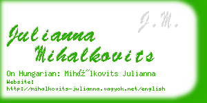 julianna mihalkovits business card